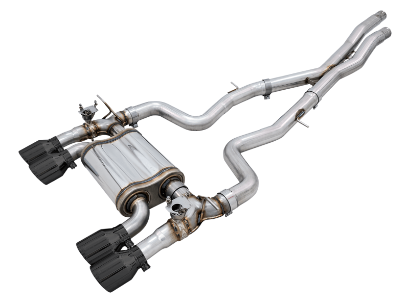 AWE Tuning BMW F8X M3/M4 Track Edition Catback Exhaust - Diamond Black Tips - SpeedCave