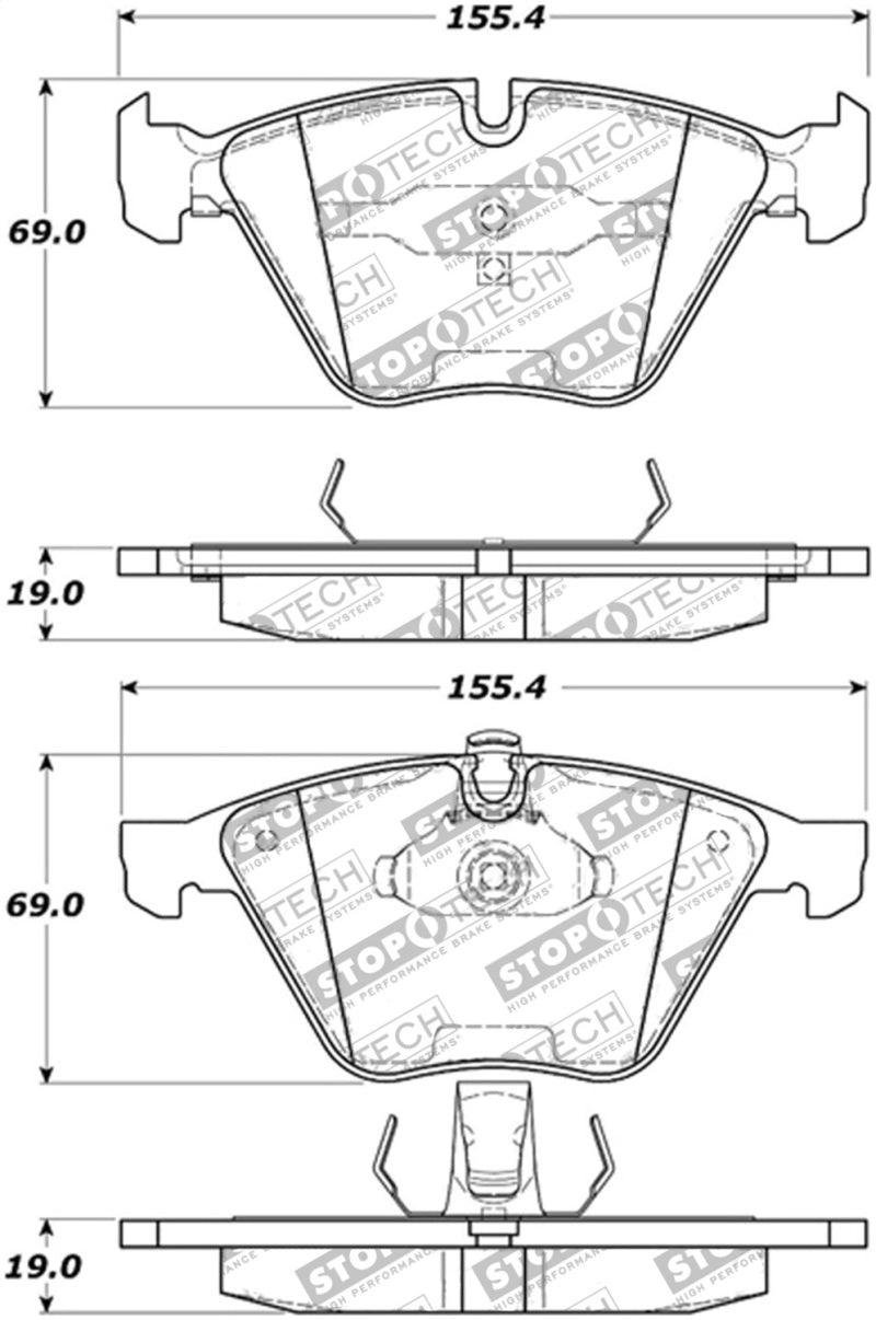 StopTech BMW E90/E92/E93 335i Performance Front Brake Pads D918