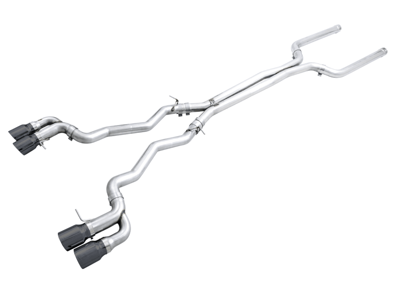 AWE Tuning 18-19 BMW M5 (F90) 4.4T AWD Cat-back Exhaust - Track Edition (Diamond Black Tips) - SpeedCave