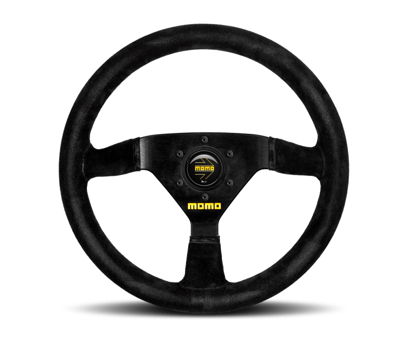 Momo MOD69 Steering Wheel 350 mm - Black Suede/Black Spokes