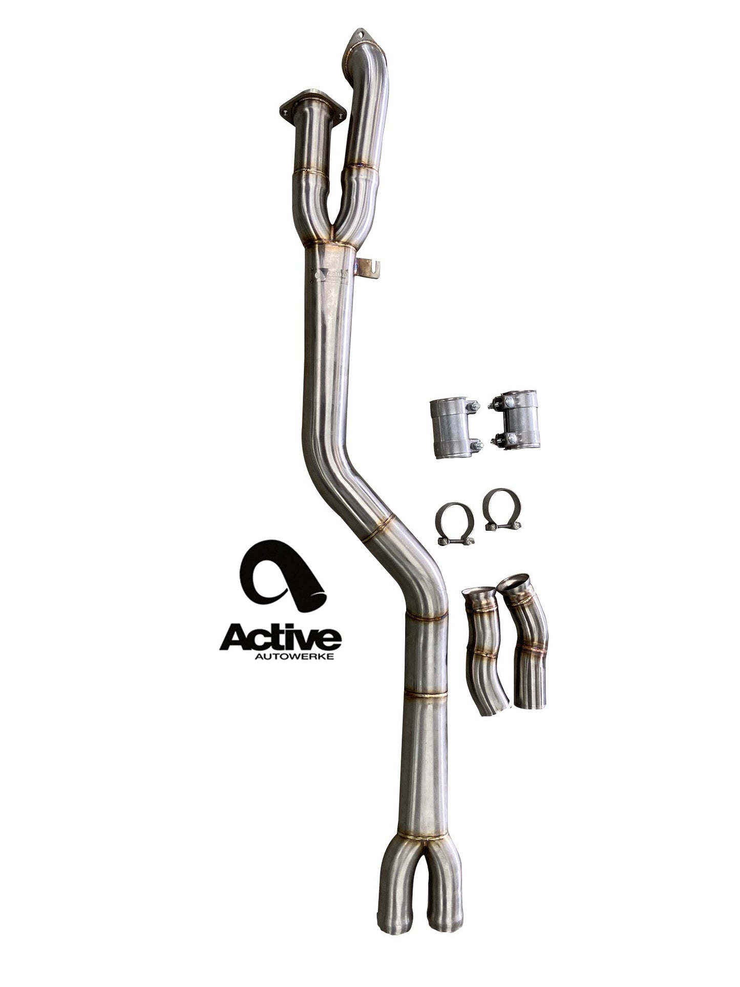 Active Autowerke G80/G82 M3/M4 Signature single mid-pipe with G-brace