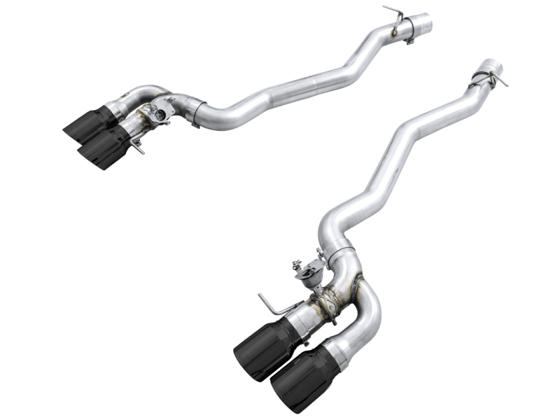 AWE Tuning 18-19 BMW M5 (F90) 4.4T AWD Cat-back Exhaust - Track Edition (Diamond Black Tips) - SpeedCave