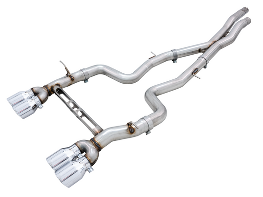 AWE Tuning BMW F8X M3/M4 Track Edition Catback Exhaust - Chrome Silver Tips - SpeedCave