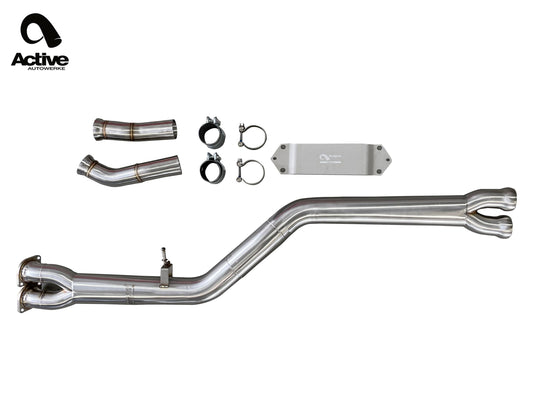 Active Autowerke F87 BMW M2 Competition Mid Pipe includes Active F-brace