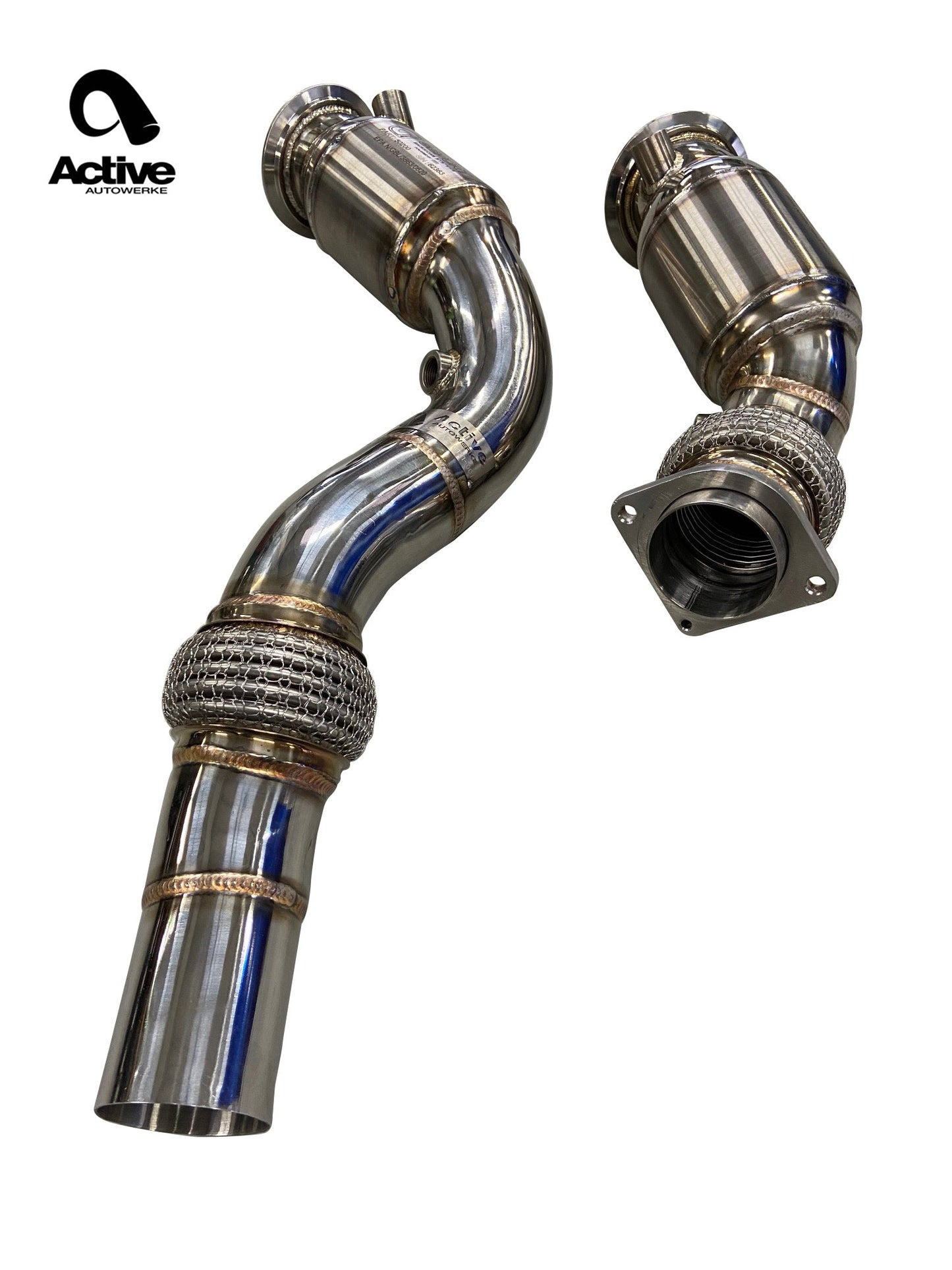 Active Autowerke F8x BMW S55 M2C / M3 / M4 Downpipes w GESI G-Sport Cats