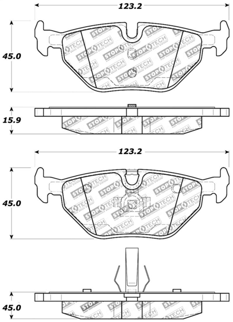 StopTech Performance E85 Z4 E36/E46 3 Series Performance Rear Brake Pads