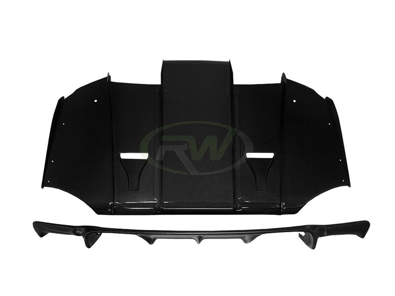 RW Carbon BMW E92 M3 Varis Style Carbon Fiber Diffuser