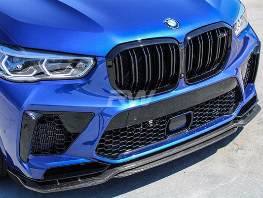 RW Carbon BMW F95 X5M Man Style Carbon Fiber Front Lip Spoiler