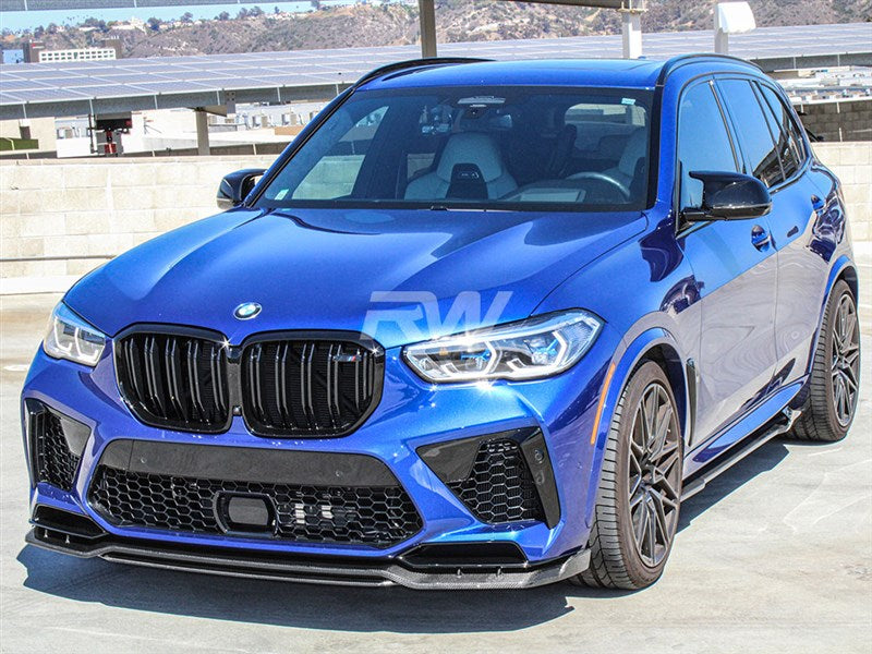 RW Carbon BMW F95 X5M Man Style Carbon Fiber Front Lip Spoiler