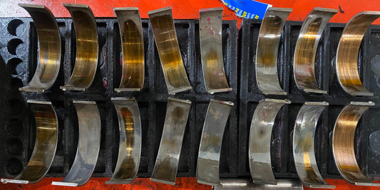 worn set of rod bearings