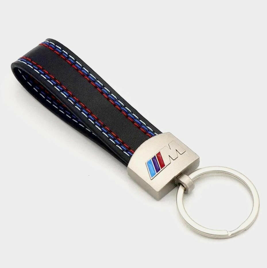 M Logo Leather Keychain - SpeedCave