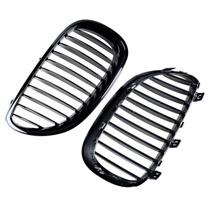 E60 5 Series Black Kidney Grilles - SpeedCave