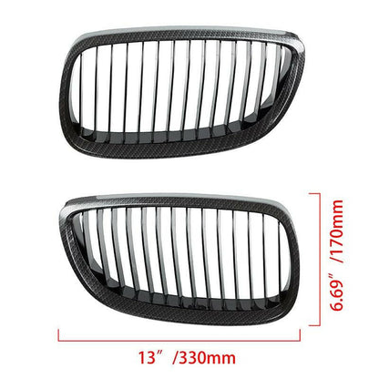 E9x Black Kidney Grille Set - SpeedCave