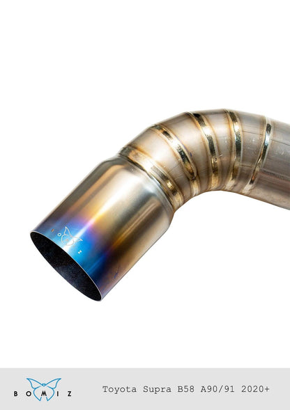 Bomiz 3.5" Single Exit Titanium Exhaust A90 Supra - SpeedCave