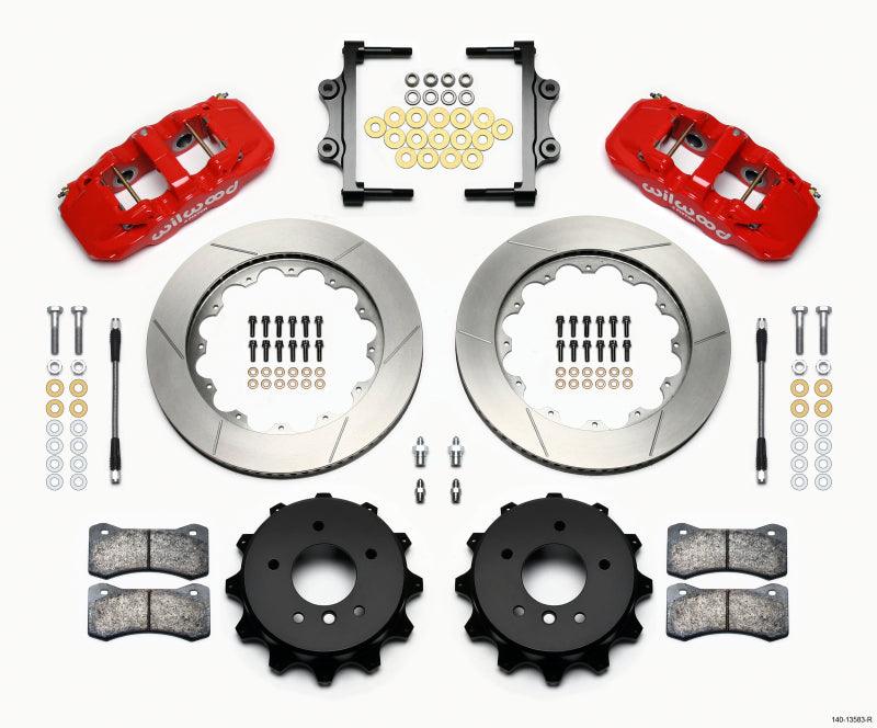 Wilwood AERO4 Rear Kit 14.00 Red BMW E9x 328i