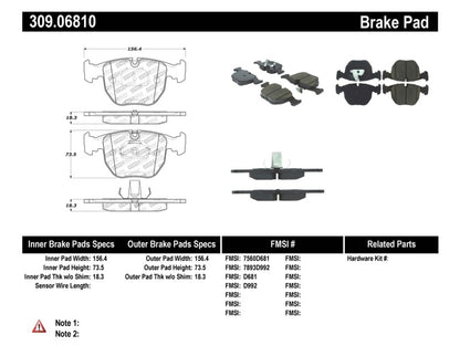 StopTech Performance BMW E39 M5 / X5 / 5 / 7 Series Front Brake Pads