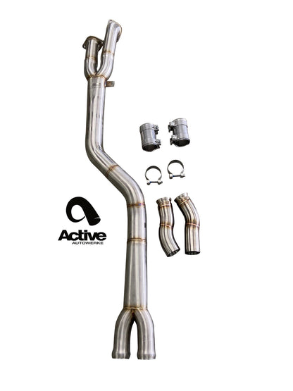 Active Autowerke G80/G82 M3/M4 Signature single mid-pipe with G-brace