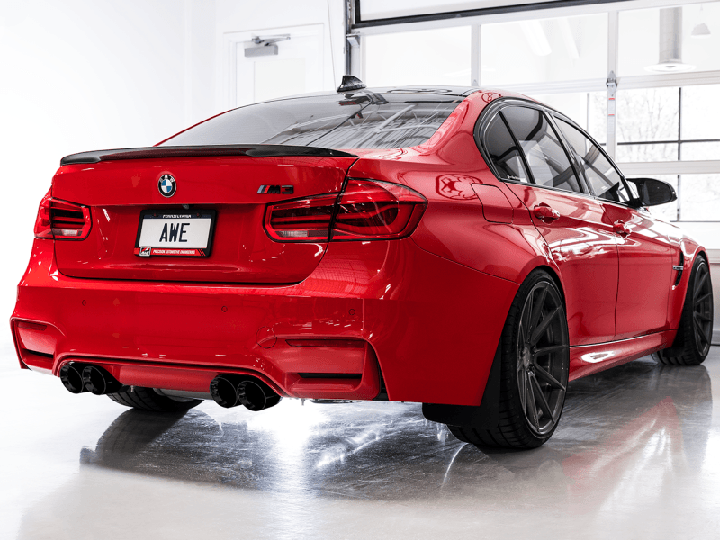 AWE Tuning BMW F8X M3/M4 Track Edition Catback Exhaust - Diamond Black Tips - SpeedCave