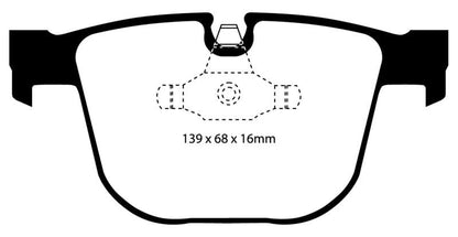 EBC 08-10 BMW M3 4.0 (E90) Bluestuff Rear Brake Pads