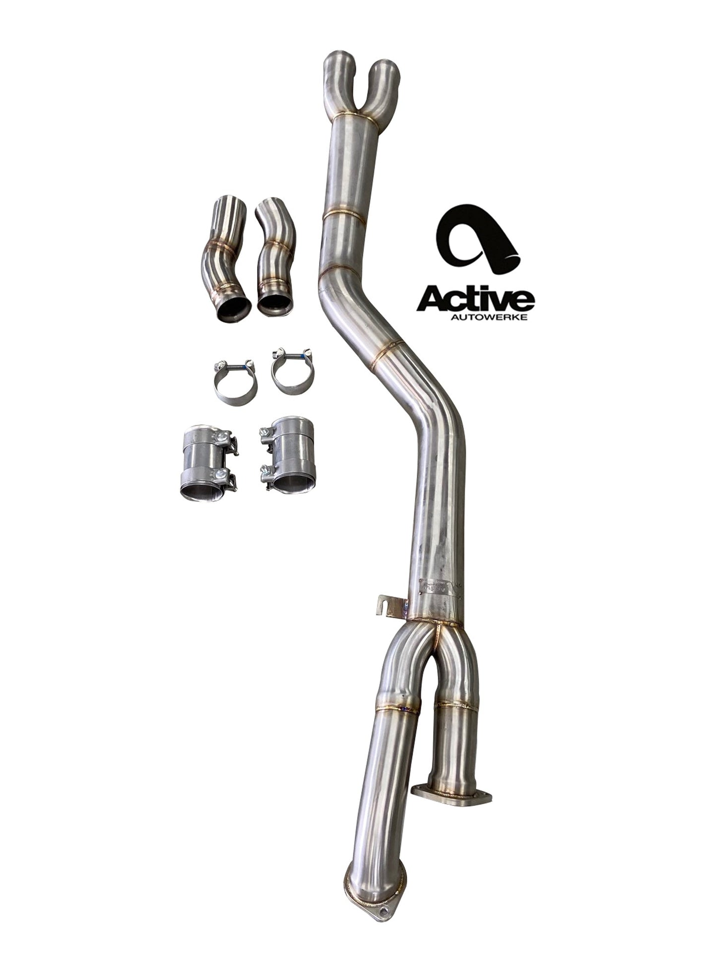 Active Autowerke G80/G82 M3/M4 Signature single mid-pipe with G-brace