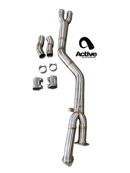 Active Autowerke G80/G82 M3/M4 Signature single mid-pipe with G-brace