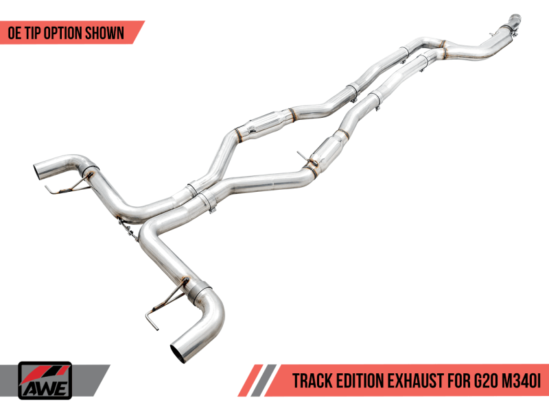 AWE Tuning 2019+ BMW M340i (G20) Track Edition Exhaust (Use OE Tips) - SpeedCave