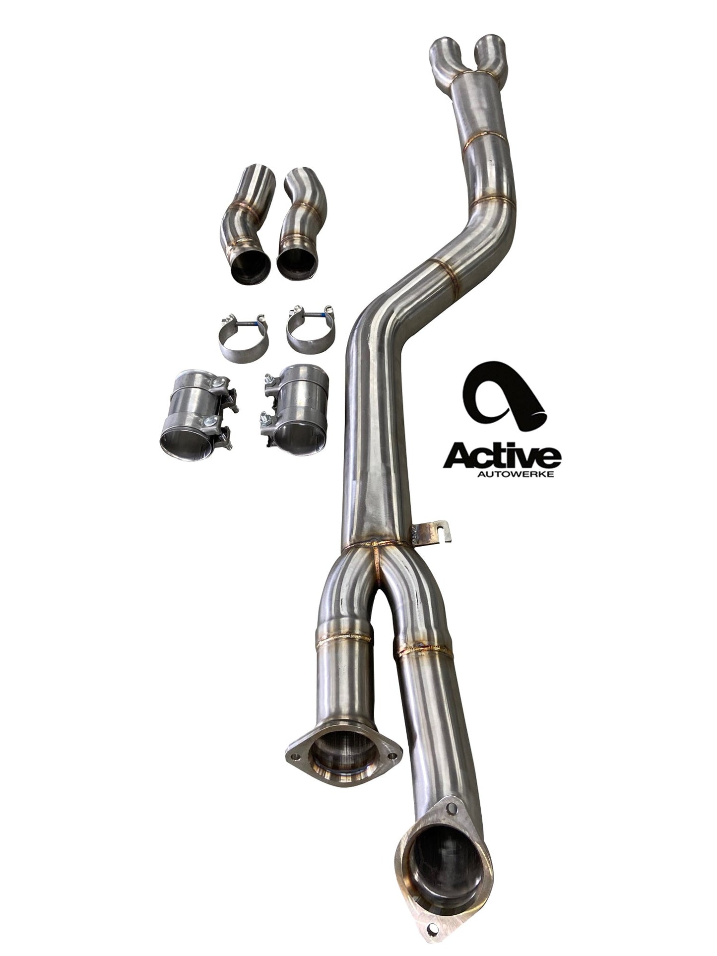 Active Autowerke G80/G82 M3/M4 Signature single mid-pipe with G-brace