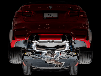 AWE Tuning BMW F8X M3/M4 Track Edition Catback Exhaust - Chrome Silver Tips - SpeedCave