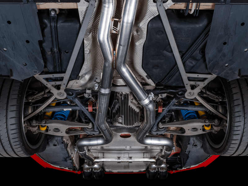 AWE Tuning BMW F8X M3/M4 Track Edition Catback Exhaust - Chrome Silver Tips - SpeedCave