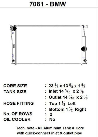 CSF BMW F Chassis 2/3/4 Series Auto Radiator