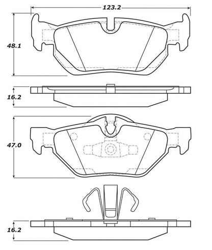 StopTech BMW E8X E9X 1 / 3 Series Rear Performance Brake Pads