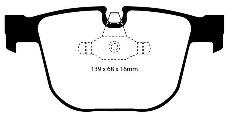 EBC 08-10 BMW M3 4.0 (E90) Yellowstuff Rear Brake Pads