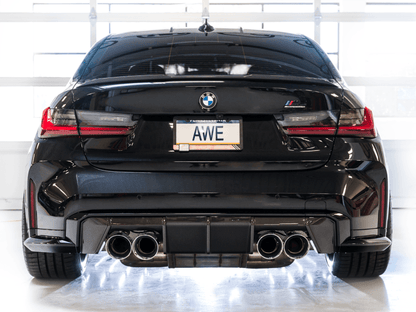 AWE Track Edition Catback Exhaust for BMW G8X M3/M4 - Chrome Silver Tips - SpeedCave