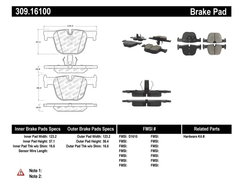 StopTech Rear Performance Brake Pads F Chassis 2 / 3 / 4 Series