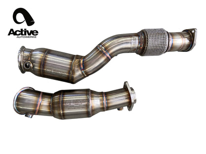 Active Autowerke BMW S58 G80 M3 G82 M4 G87 M2 Downpipes w GESI CAT