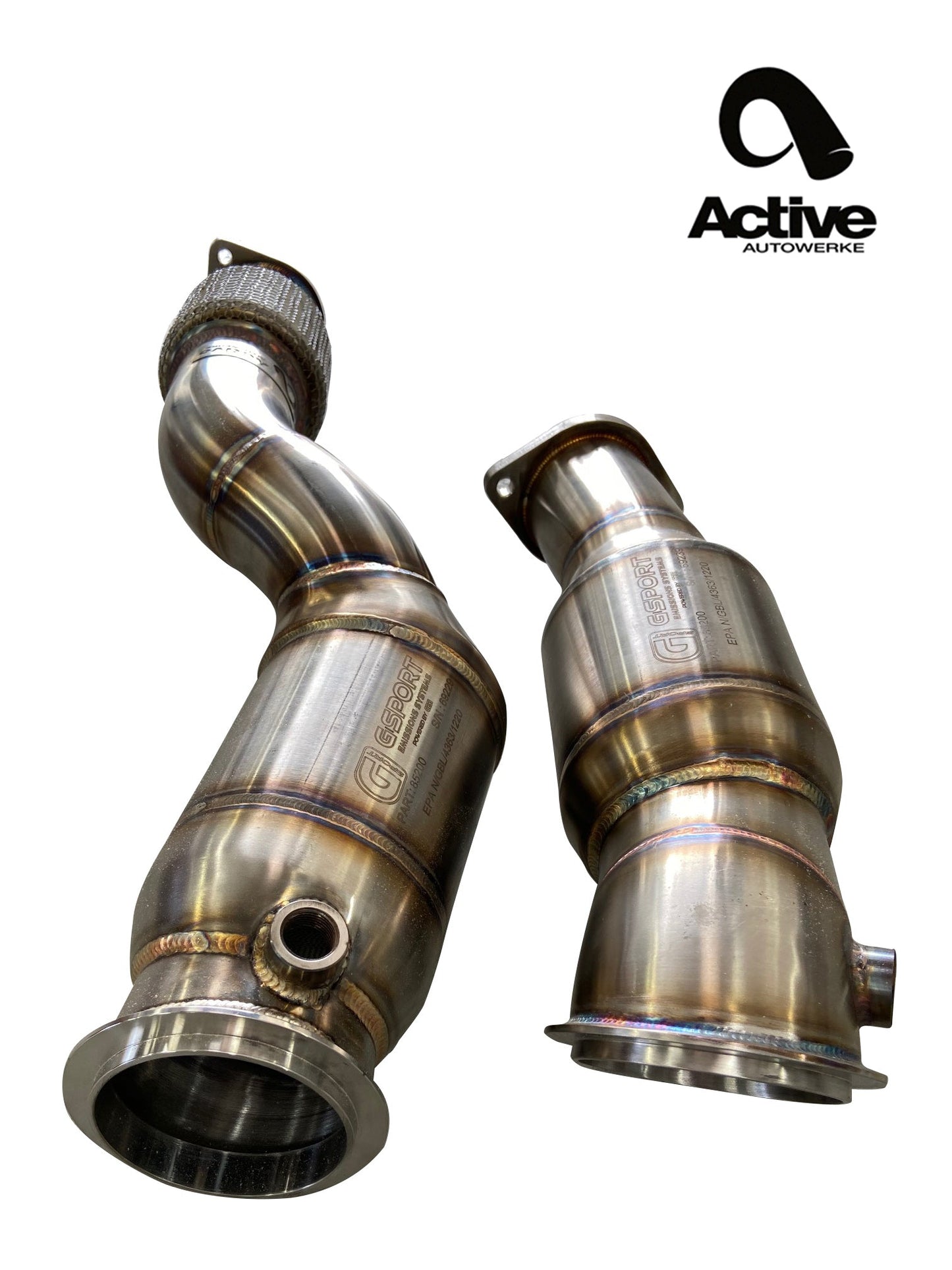 Active Autowerke BMW S58 G80 M3 G82 M4 G87 M2 Downpipes w GESI CAT