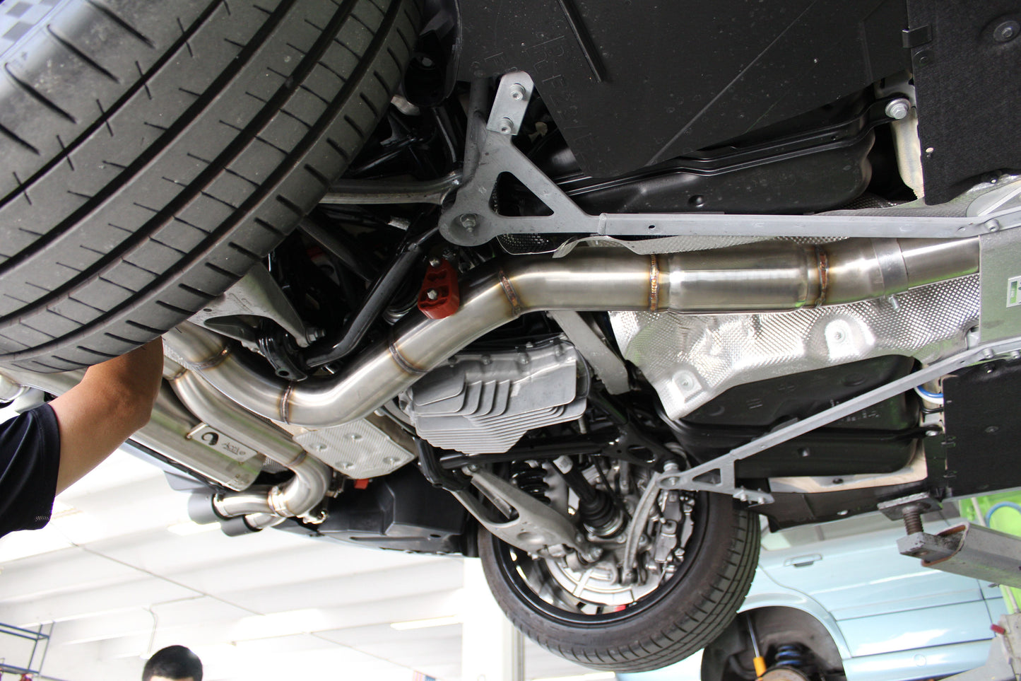 Active Autowerke F87 M2 Competition Signature Exhaust System includes Active F-brace