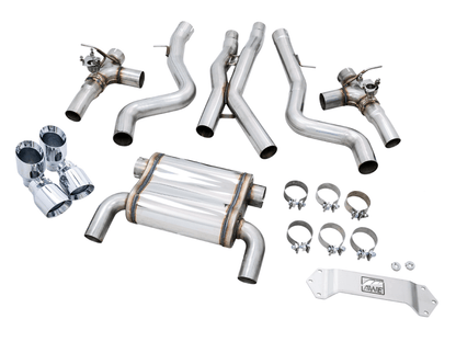 AWE Tuning BMW F8X M3/M4 Track Edition Catback Exhaust - Chrome Silver Tips - SpeedCave