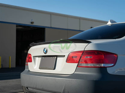 RW Carbon BMW E92 CS Style Carbon Fiber Trunk Spoiler 328i 335i M3