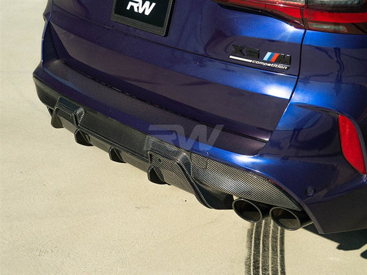 RW Carbon BMW F95 X5M/F96 X6M RWS Carbon Fiber Diffuser
