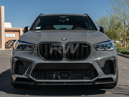 RW Carbon BMW F95 X5M Carbon Fiber Front Bumper Trim