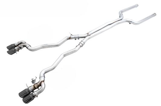 AWE Tuning 18-19 BMW F90 M5 SwitchPatch Cat-Back Exhaust- Black Diamond Tips - SpeedCave