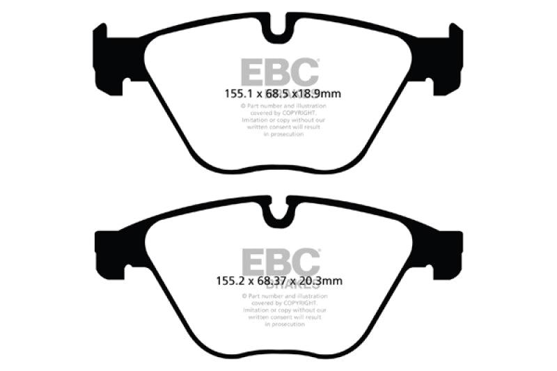 EBC 10+ BMW 535i 3.0 Turbo (F10) Redstuff Front Brake Pads