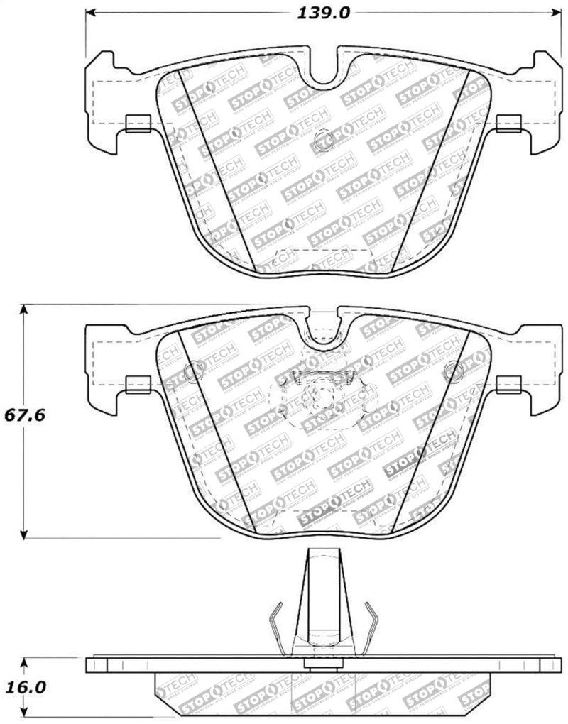 StopTech BMW E60 M5 E63 M6 Rear Brake Pads