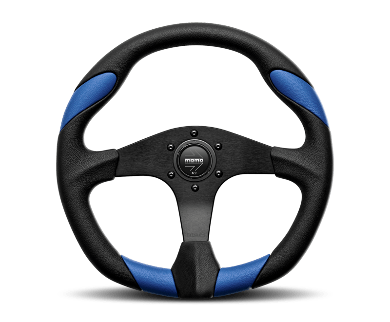 Momo Quark Steering Wheel 350 mm - Black Poly/Black Spokes