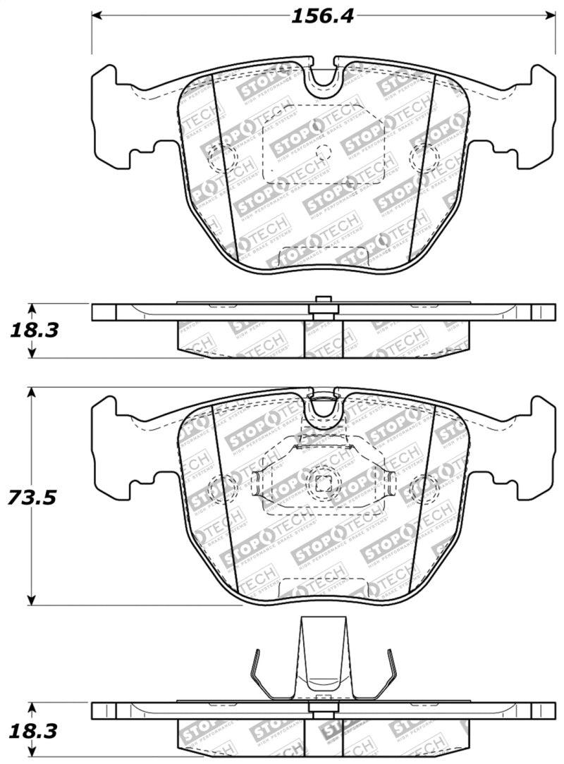 StopTech Performance BMW E39 M5 / X5 / 5 / 7 Series Front Brake Pads