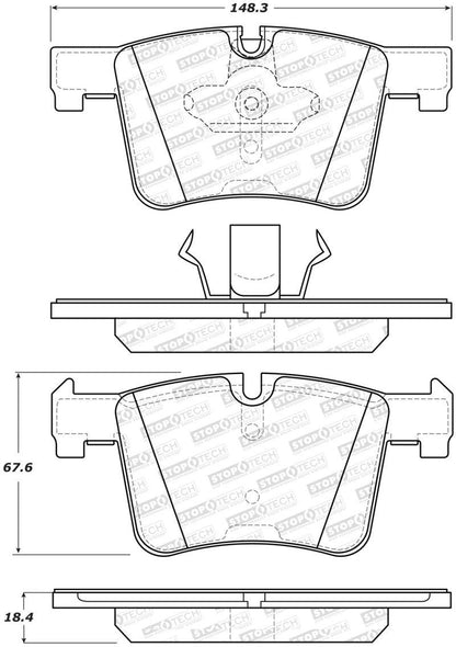 StopTech BMW F Chassis X3 / 2 / 3 / 4 Series Performance Front Brake Pads