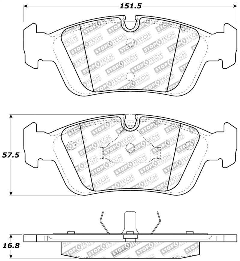 StopTech BMW Z3 /  Z4 / 323 / 325 / 328 (E30/E36/E46) Front Brake Pads