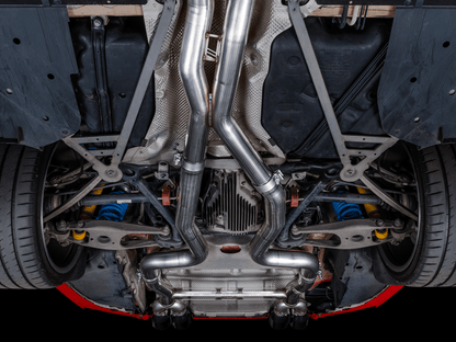 AWE Tuning BMW F8X M3/M4 Track Edition Catback Exhaust - Chrome Silver Tips - SpeedCave