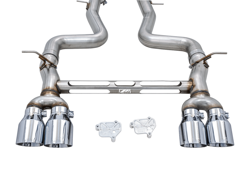 AWE Tuning BMW F8X M3/M4 Track Edition Catback Exhaust - Chrome Silver Tips - SpeedCave